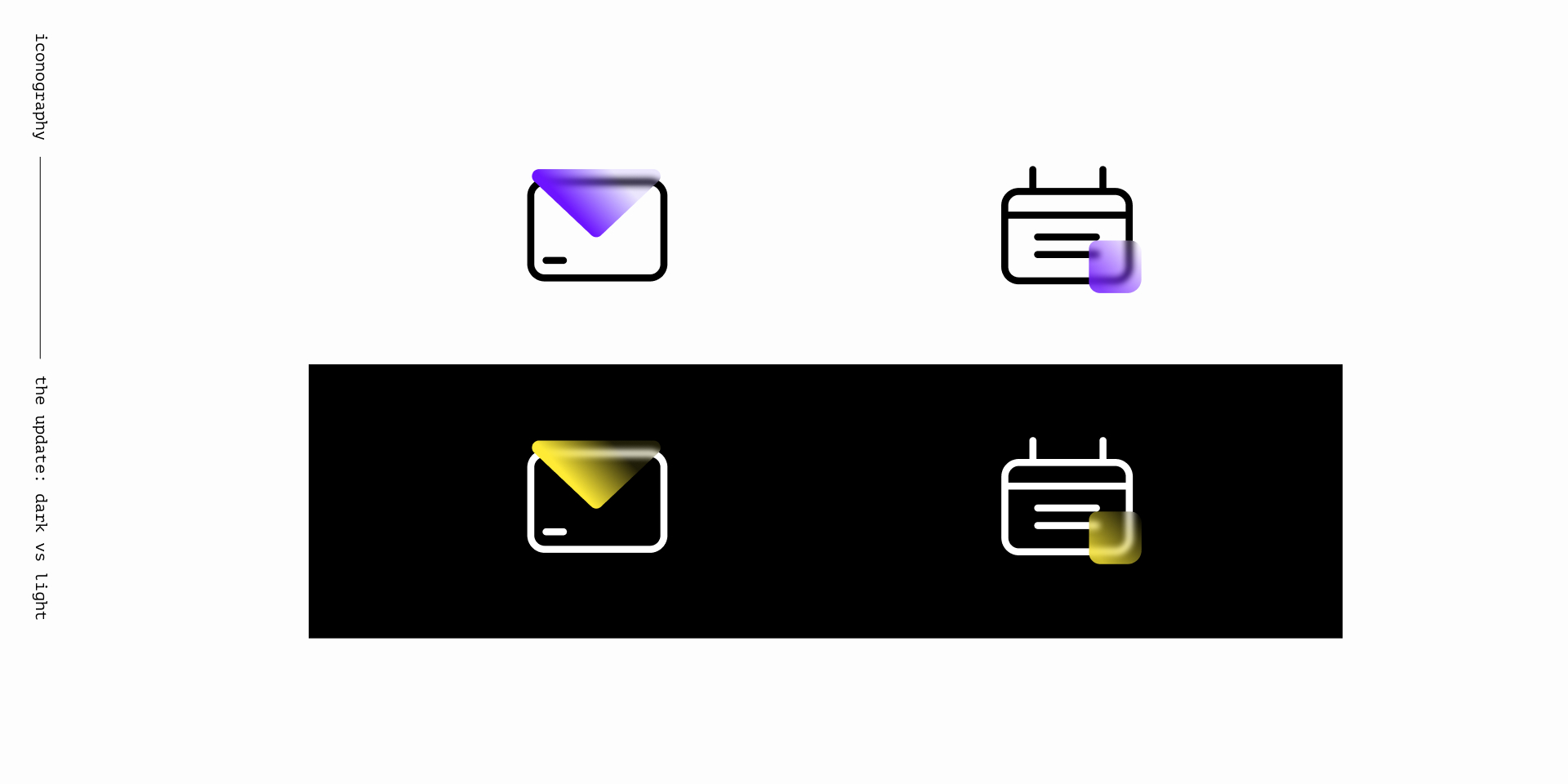 Iconography-update: dark vs light