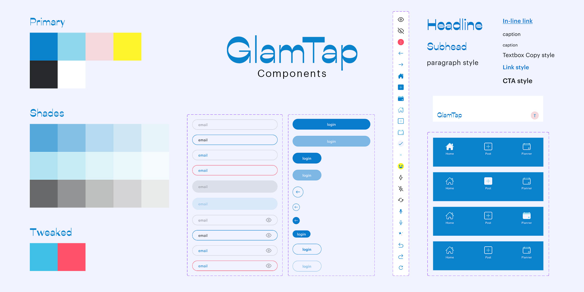 GlamTap Information Components