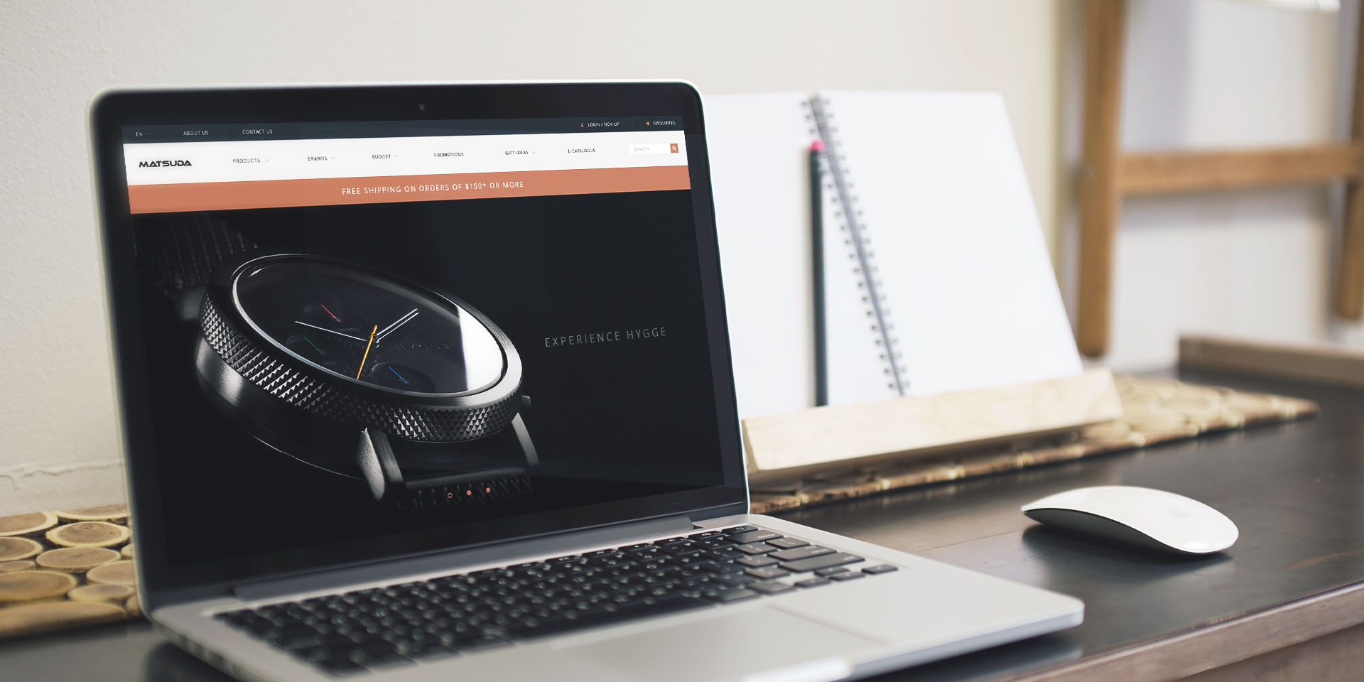 Matsuda Site on laptop