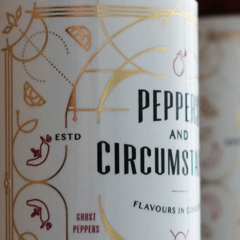 Peppers and Circumstance: Extra Hot bottle close up 02