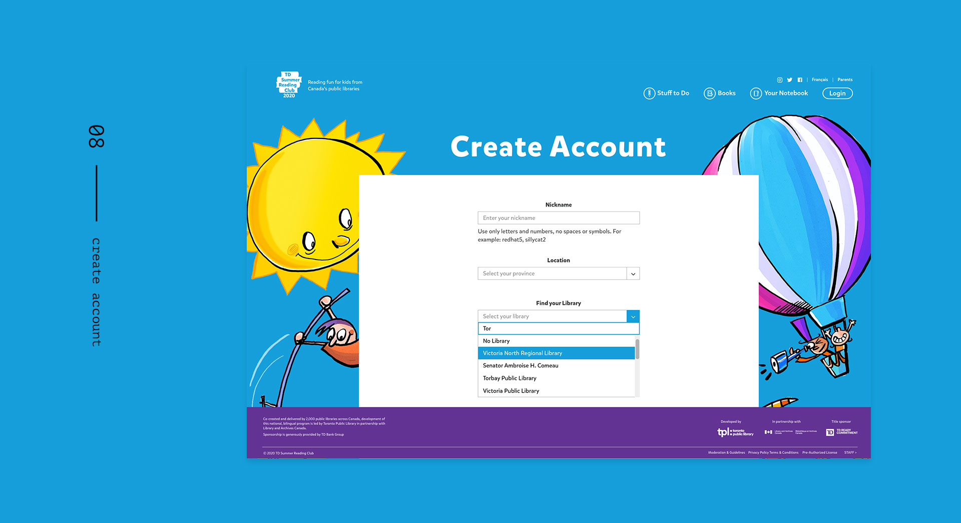 TDSRC: create account