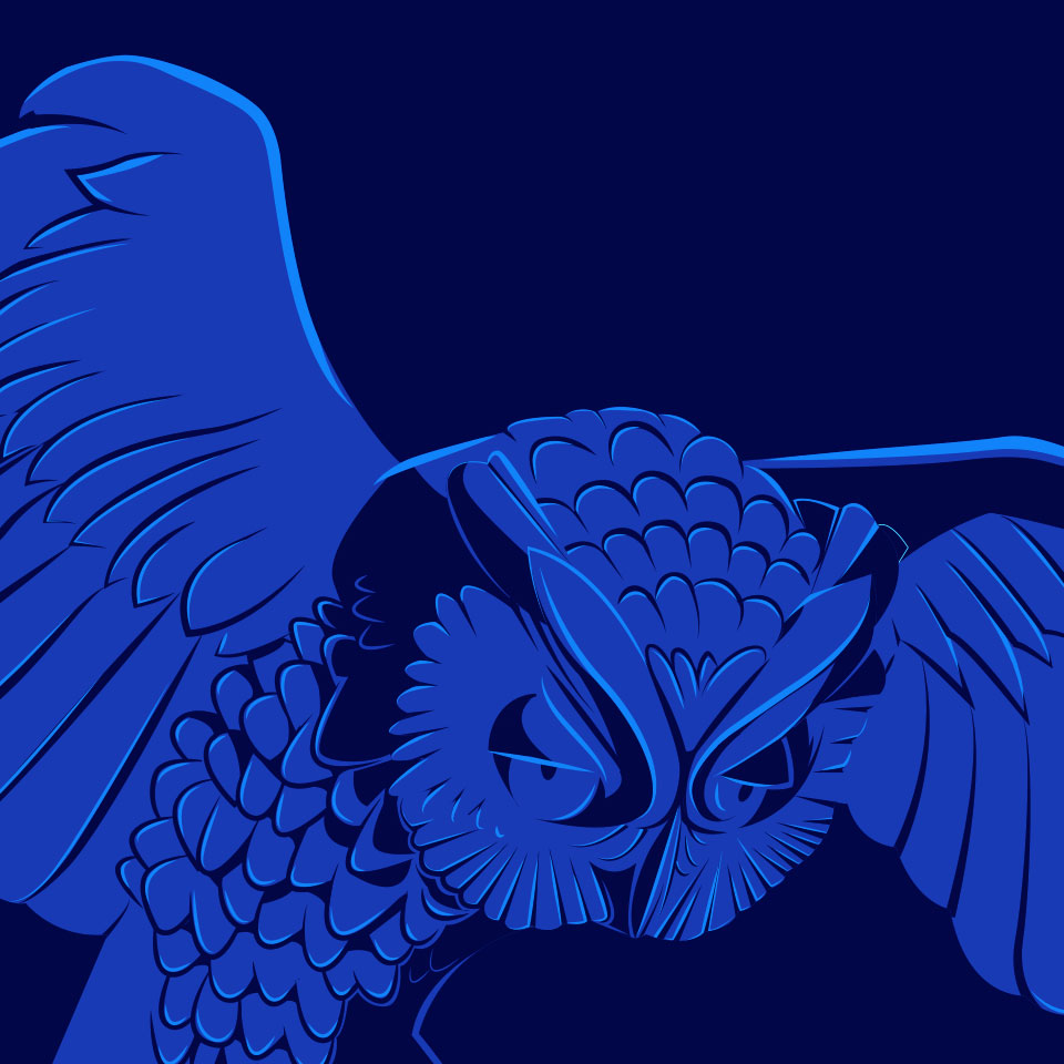 Beaches Library owl statue illustration