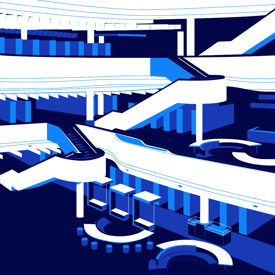 Reference Library interior illustration