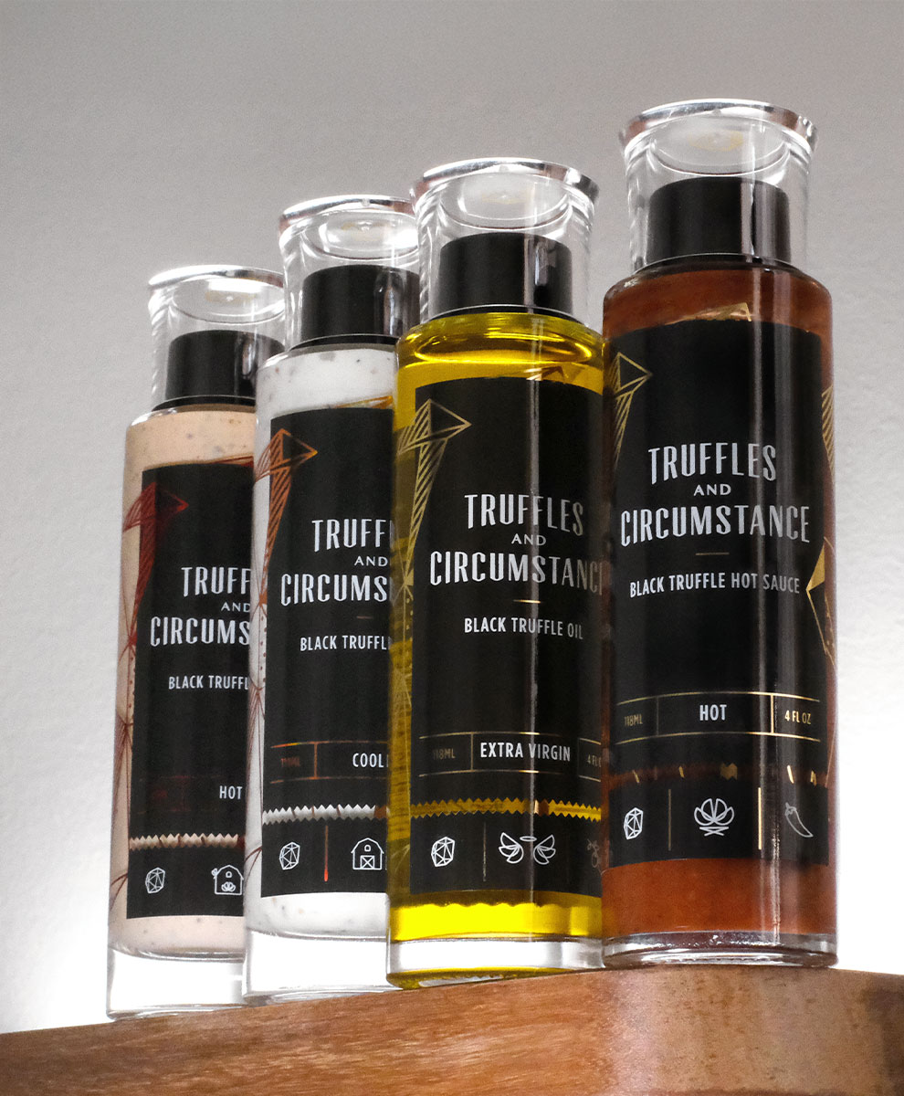 Truffles and Circumstance bottles lineup