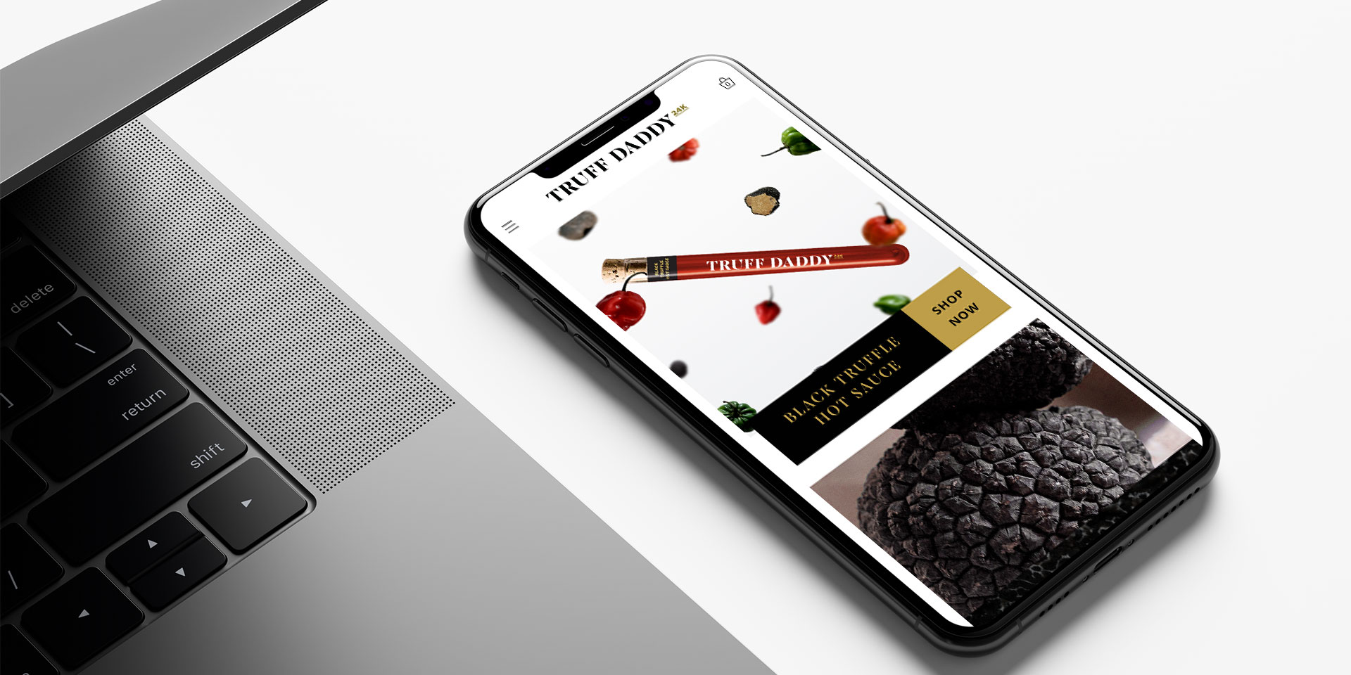 Truff Daddy mobile homepage